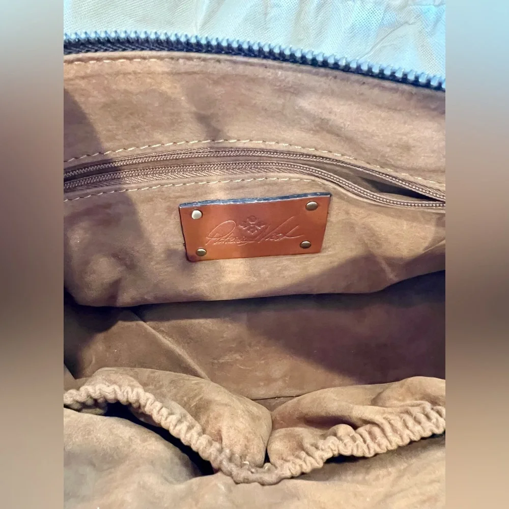 Patricia Nash Woven Brown Leather Crossbody Bag - Picture 5 of 11